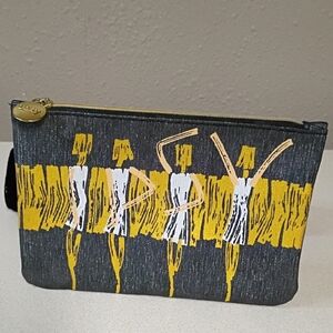 Ipsy Stylish Black and Yellow Clutch